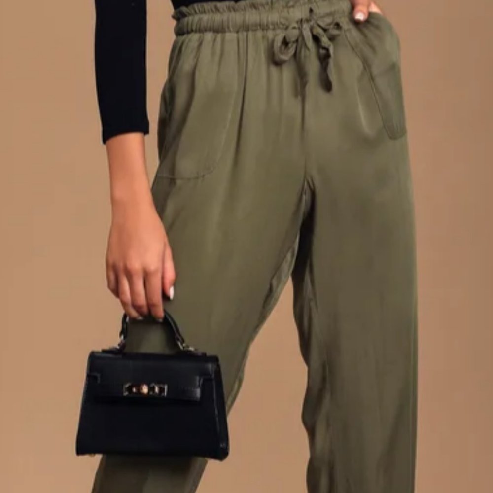 FOREVER 21 Olive Green Flowy Pants